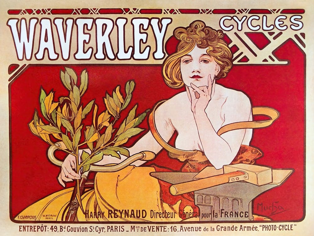 Cycles Waverley Paris (1898), Alphonse Mucha