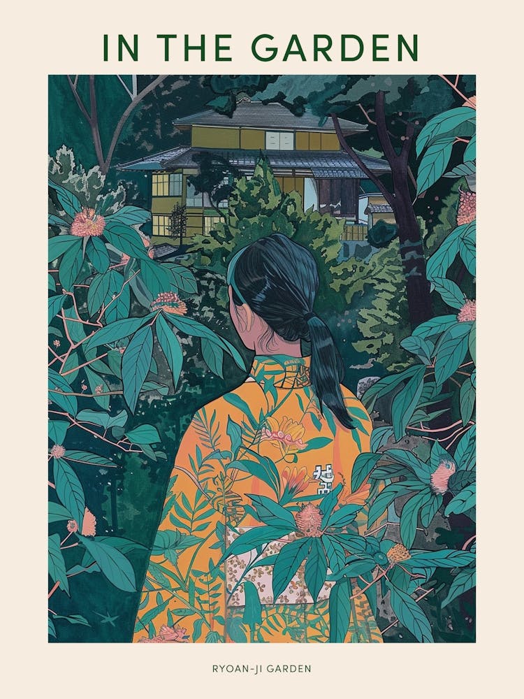 In The Garden Poster Ryoan Ji Garden Japan 6