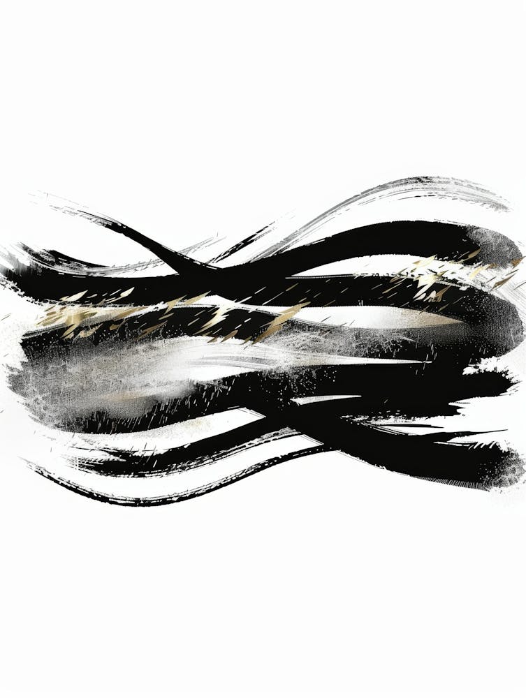 Black And White Brush Strokes 1