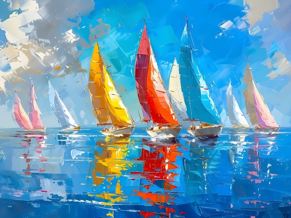 Sailboats In The Sea