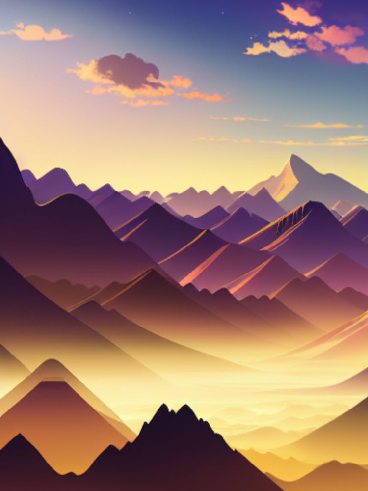 Abstract Mountain Landscape 5