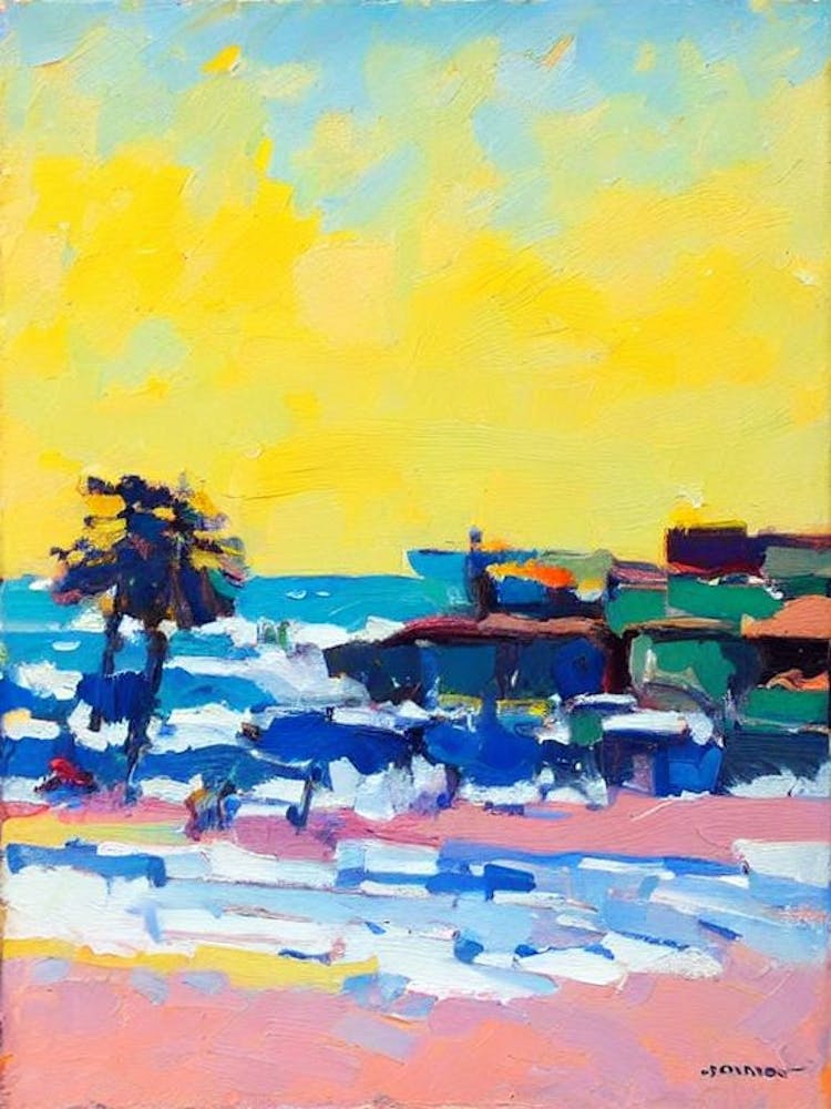 Plage De Gigaro, Saint Tropez, France Abstrait Lumineux
