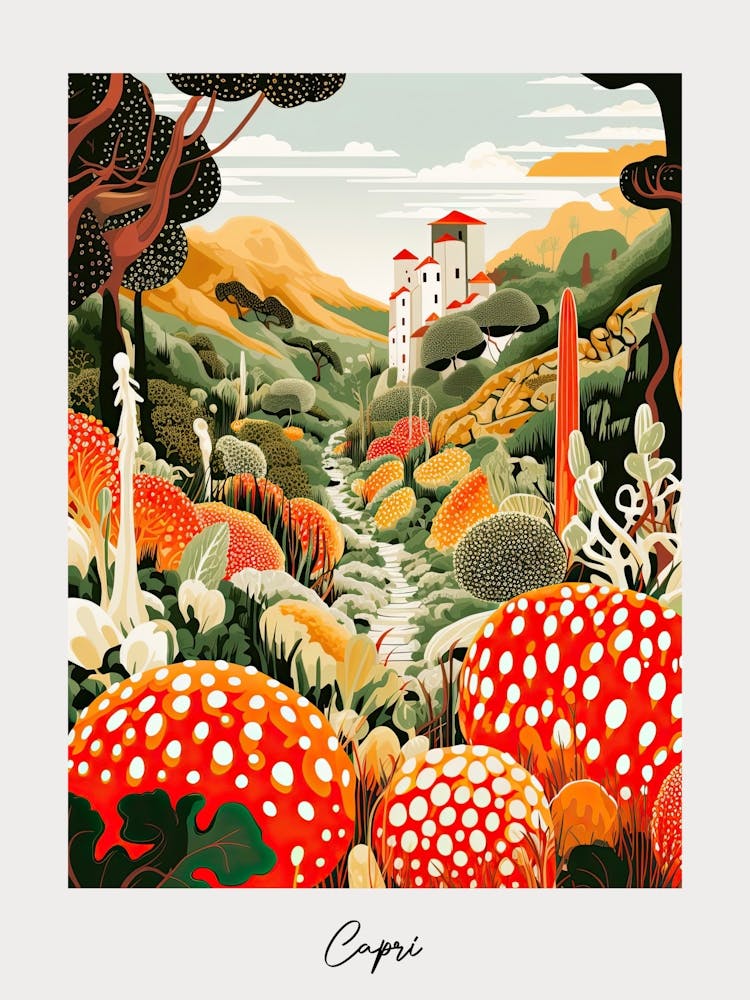 Poster Of Capri, Italy, Illustration In The Style Of Pop Art 4