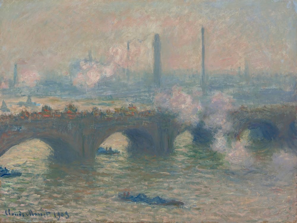 Waterloo Bridge, Gray Day (1903), Claude Monet