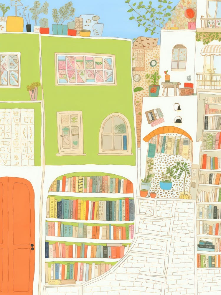 Positano The Book Nook Pastel Colours 2