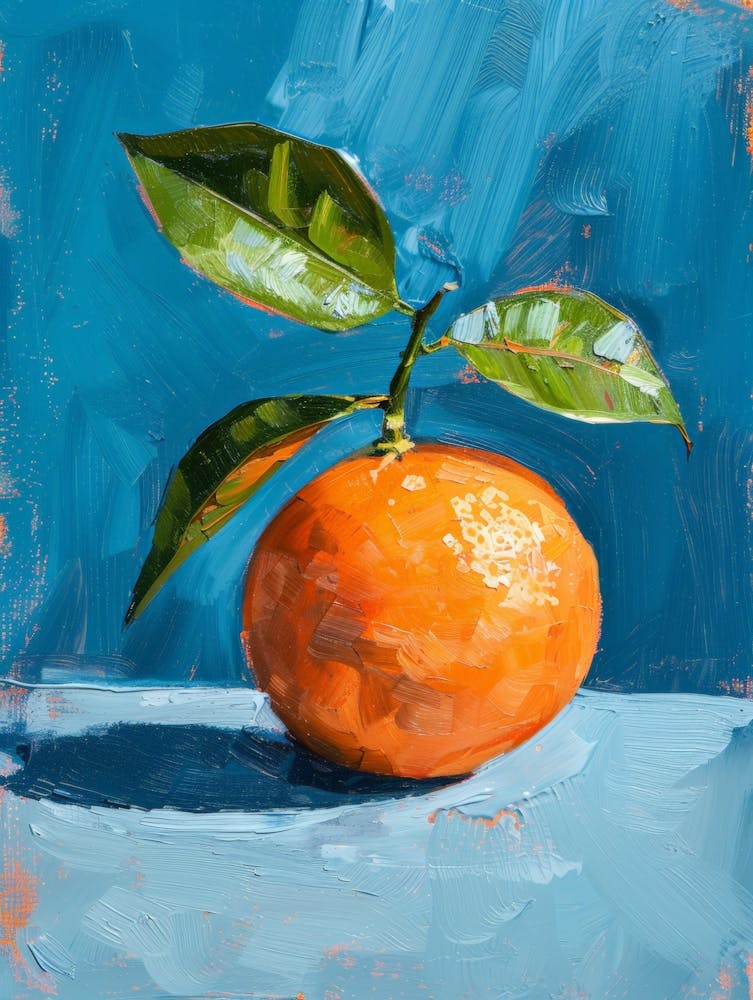 Orange On Blue 4