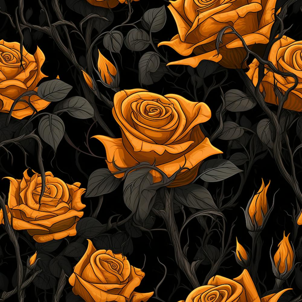 Dusky Orange Roses - Gothic