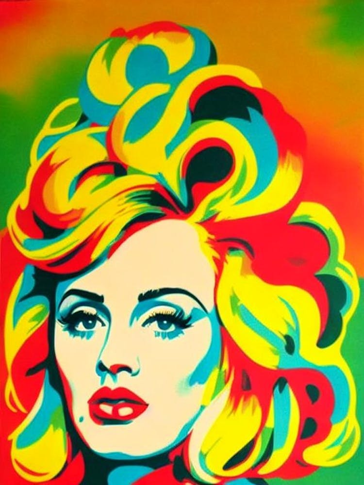 Adele Colourful Pop Art