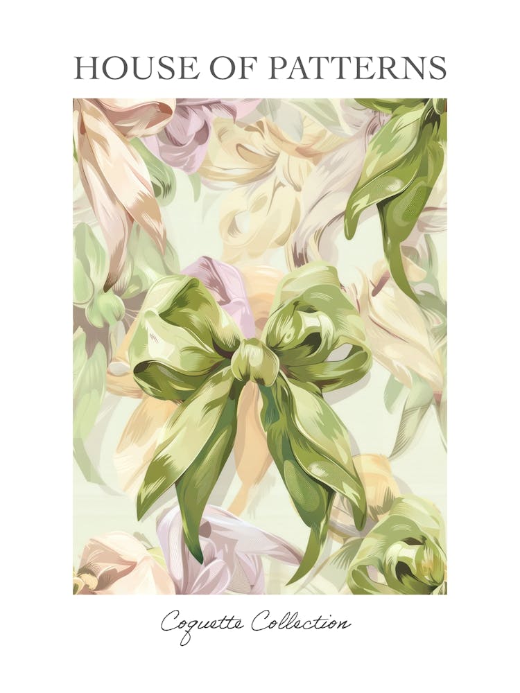 Coquette In Sage 4 Pattern Poster