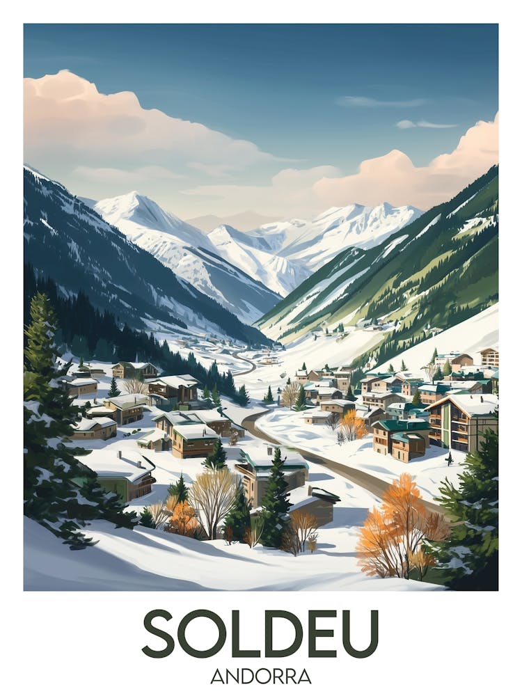 Affiche de voyage Soldeu