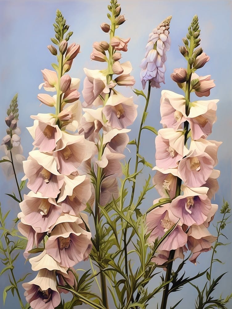 Floral Illustration Delphinium 1
