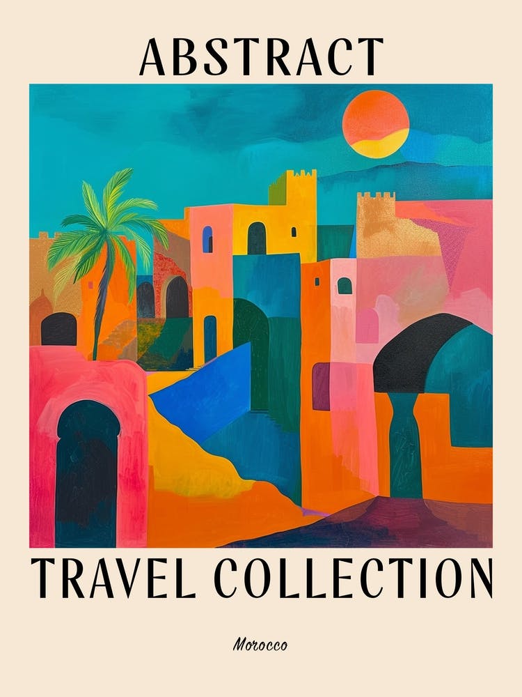 Abstract Travel Collection Poster Morocco 1