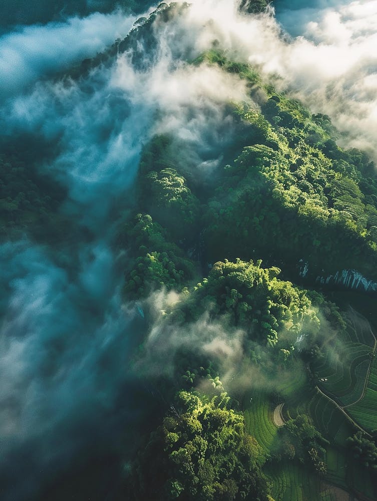 Aerial View Of A Valley