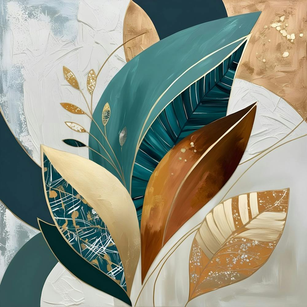 Abstract Leaves Canvas Print 13