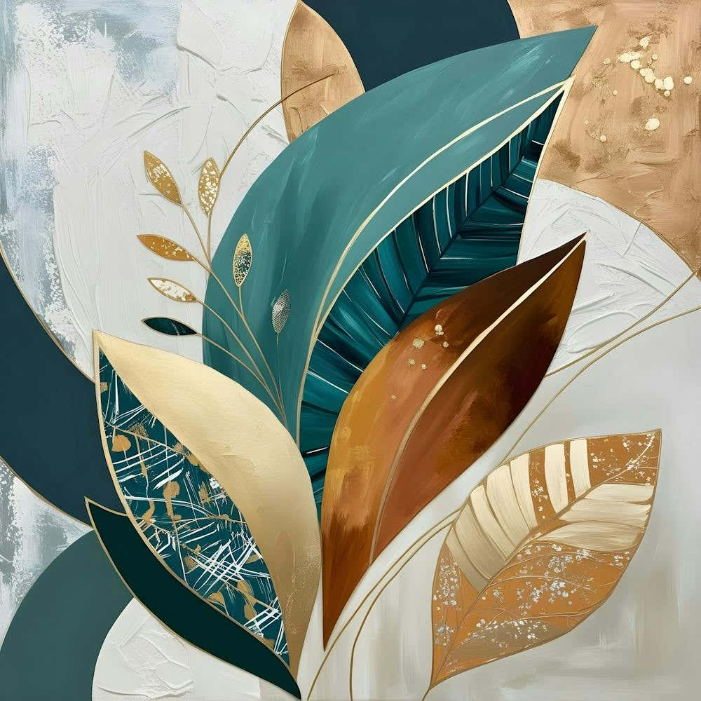 Abstract Leaves Canvas Print 13