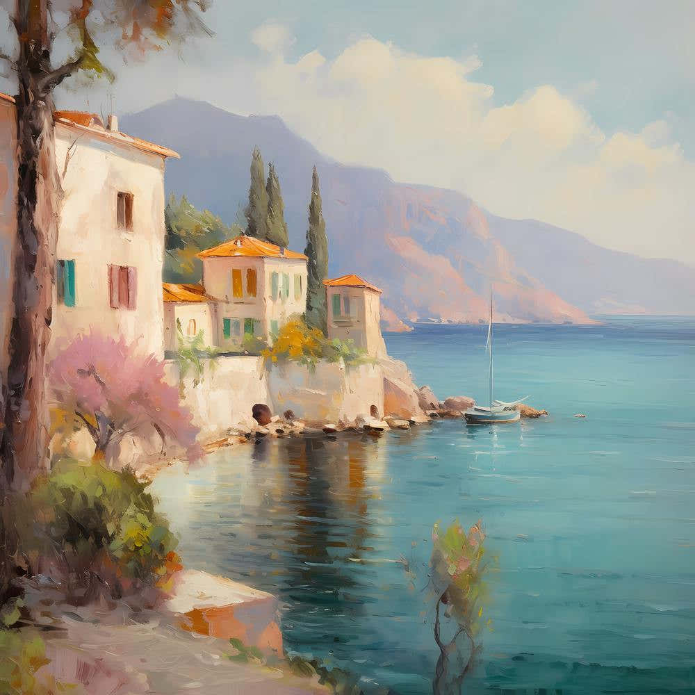 Vivid Horizons: Impressionist Marvels of Italian Seascapes