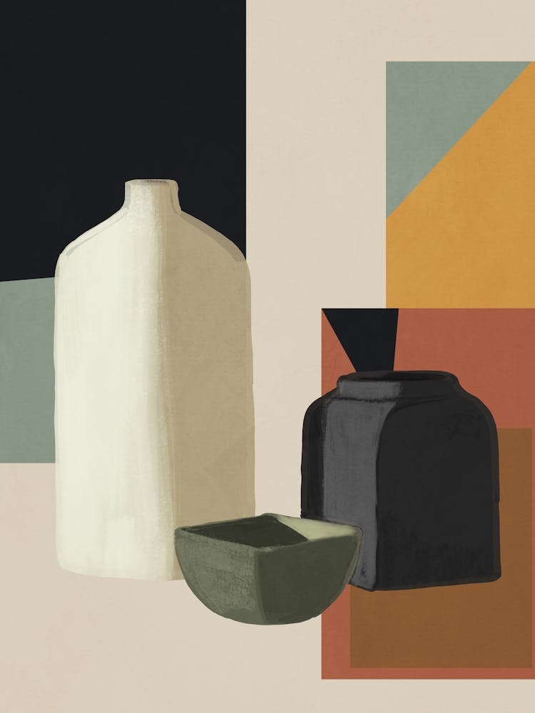 Abstract Art Vases 3