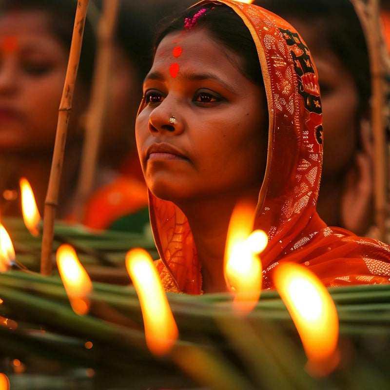 Woman Holds A Candle