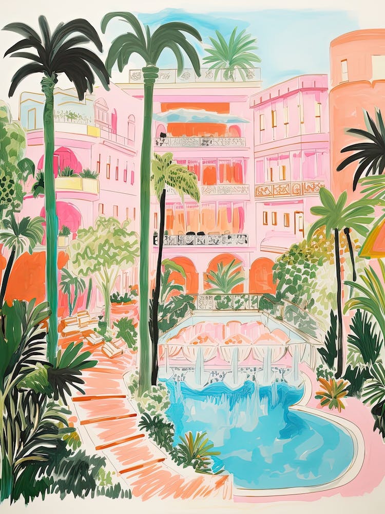 The Beverly Hills Hotel Beverly Hills, California Resort Märchenbuch Illustration 2