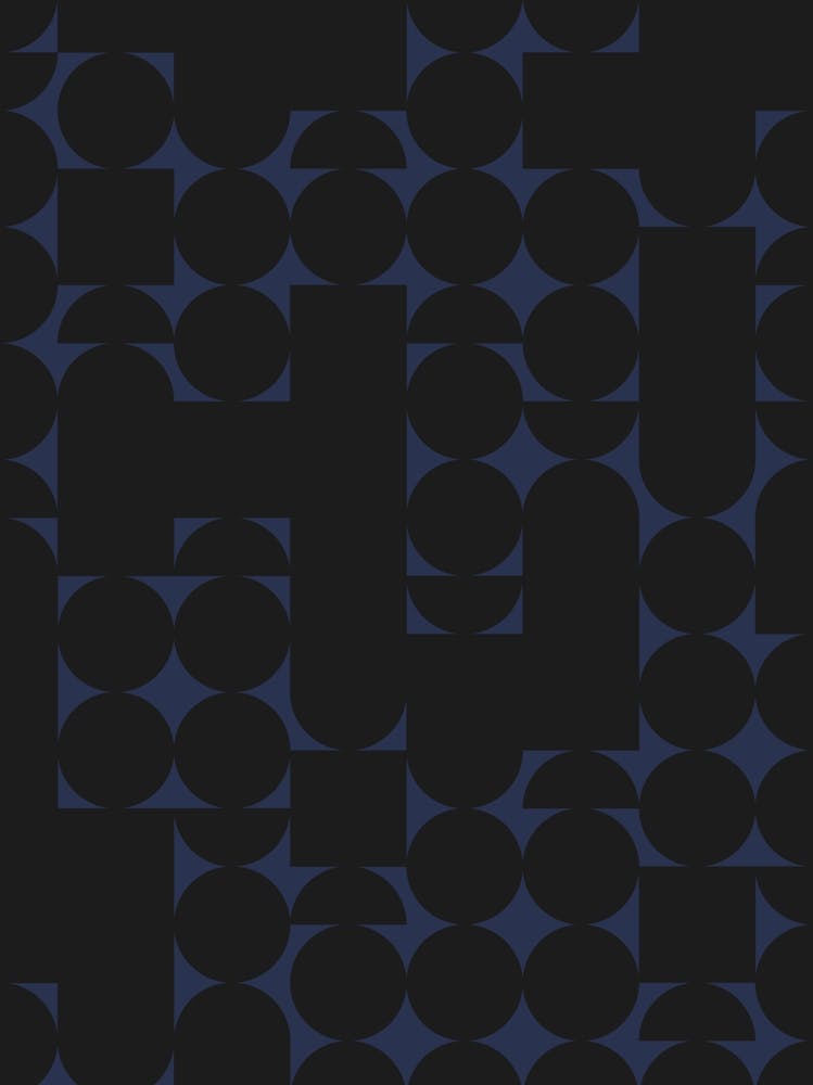 Geometric Black on Navy Modern