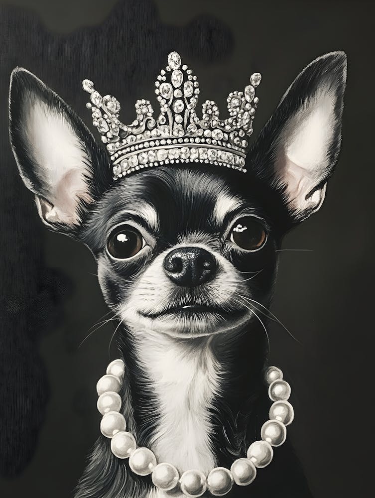 Chihuahua In Crown And Pearls 6