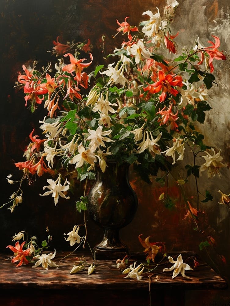 Baroque Floral Still Life Columbine 4