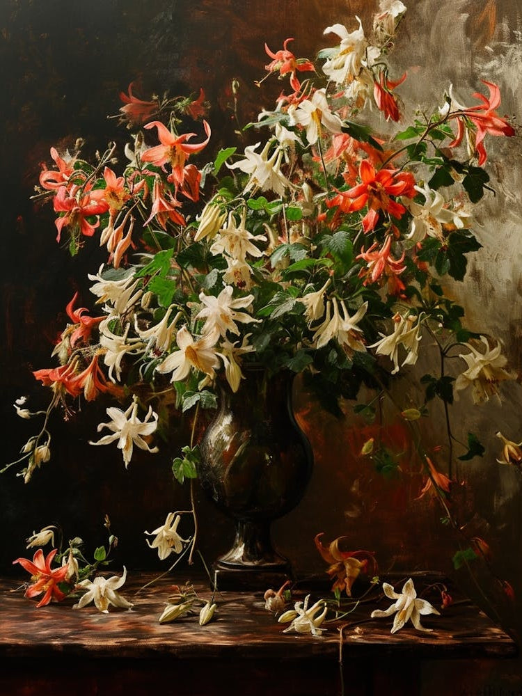 Baroque Floral Still Life Columbine 4