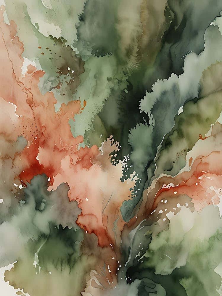 Abstract Watercolor Painting