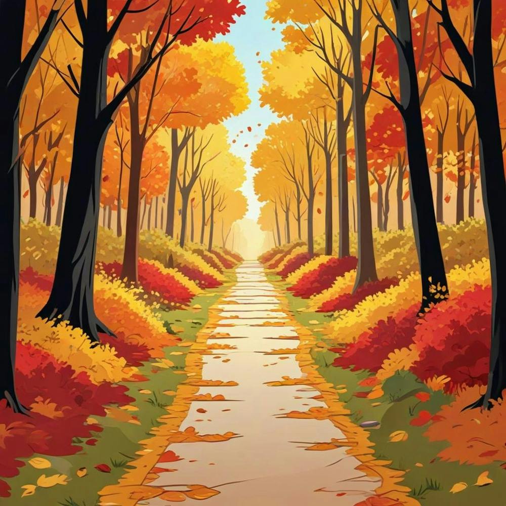 Whimsical Fall In Forest Road (6)