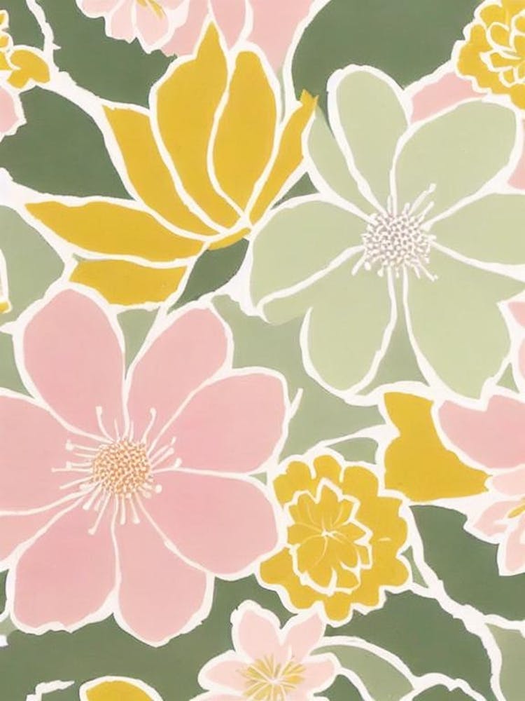 Motif Floral Pastel Bruyère 4