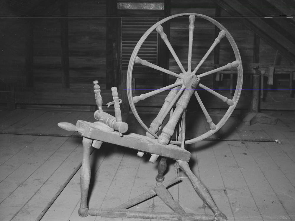 Spinning Wheel In Attic, Cajun Farm Home, Crowley, Louisiana By Russell Lee