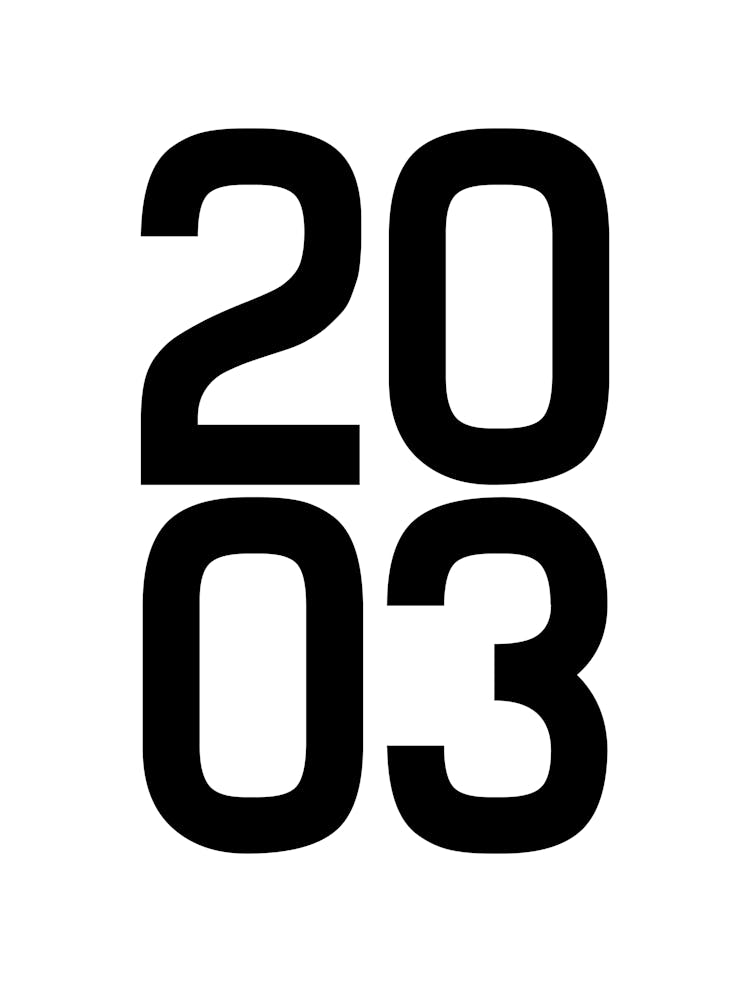 Year 2003 Black and White