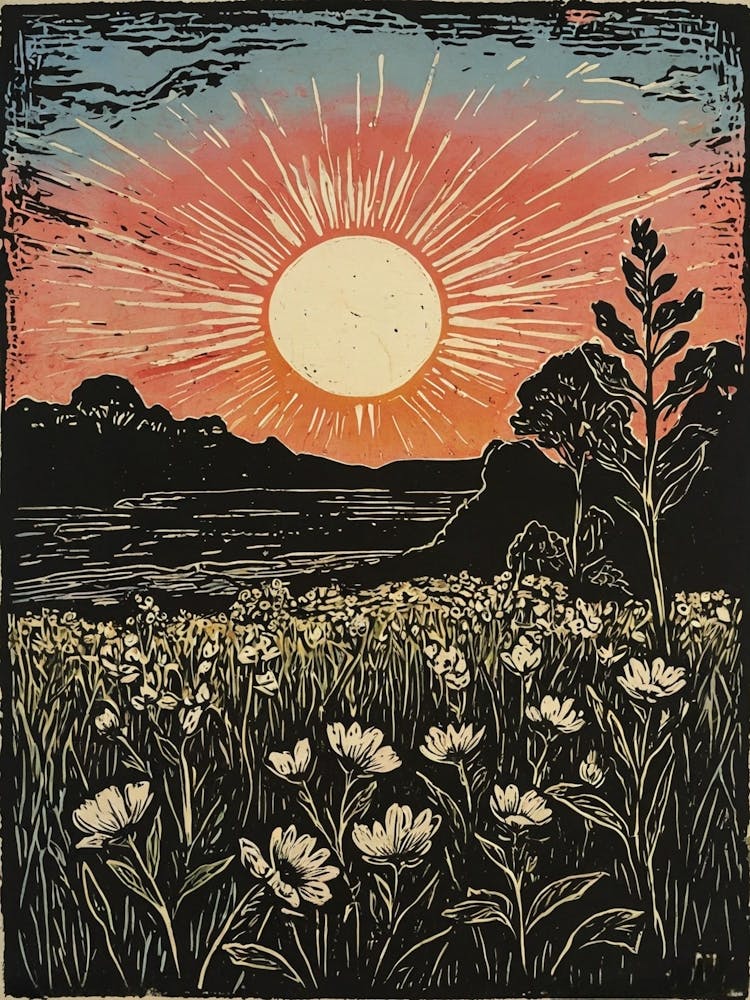 Sunset In The Field