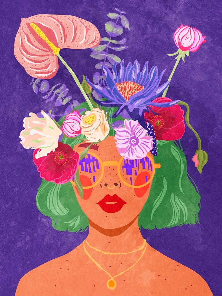 Fille à la Tête Fleurie