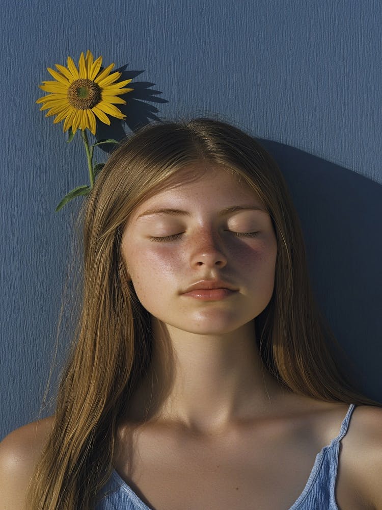Girl With A Sunflower