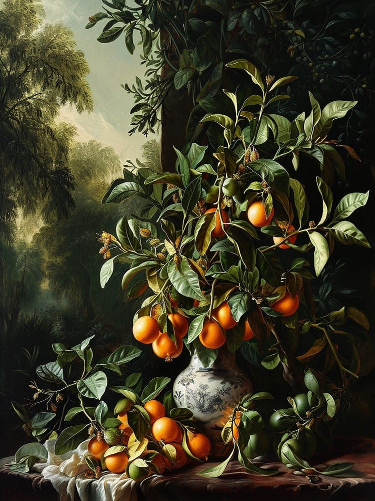 Baroque Floral Still Life Bergamot 2