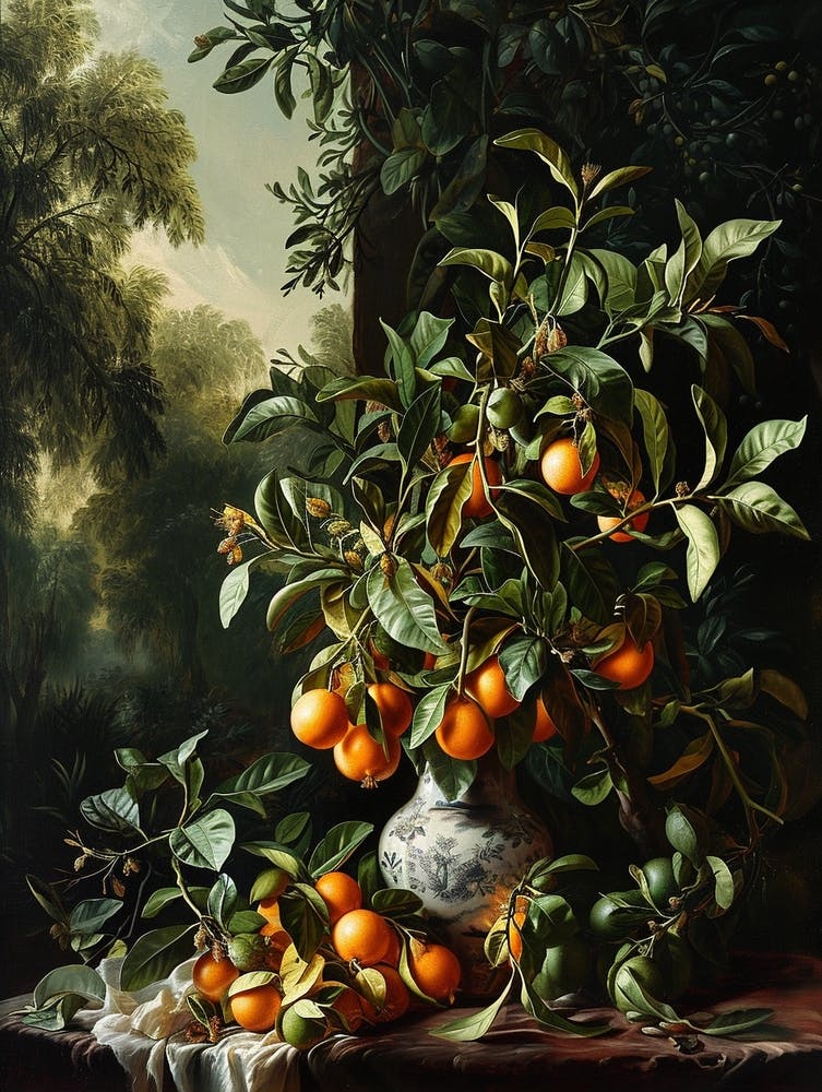 Baroque Floral Still Life Bergamot 2