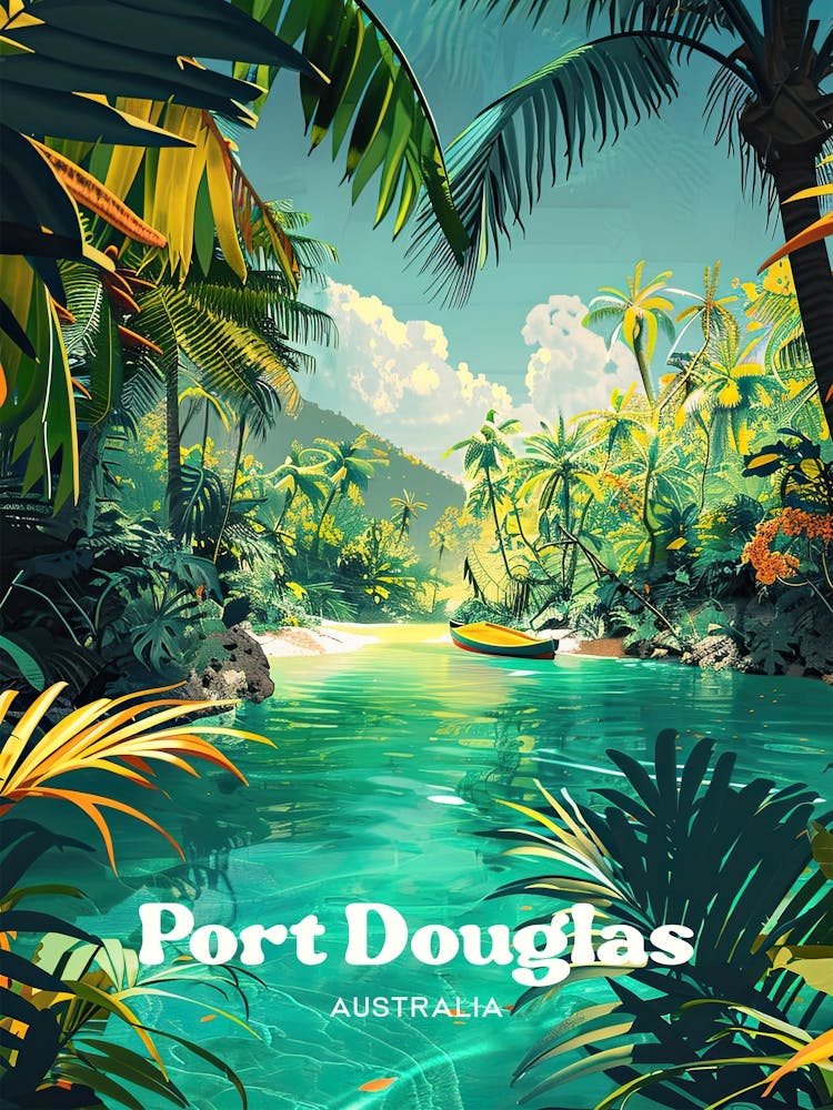 Port Douglas Tropical Digital Travel Art