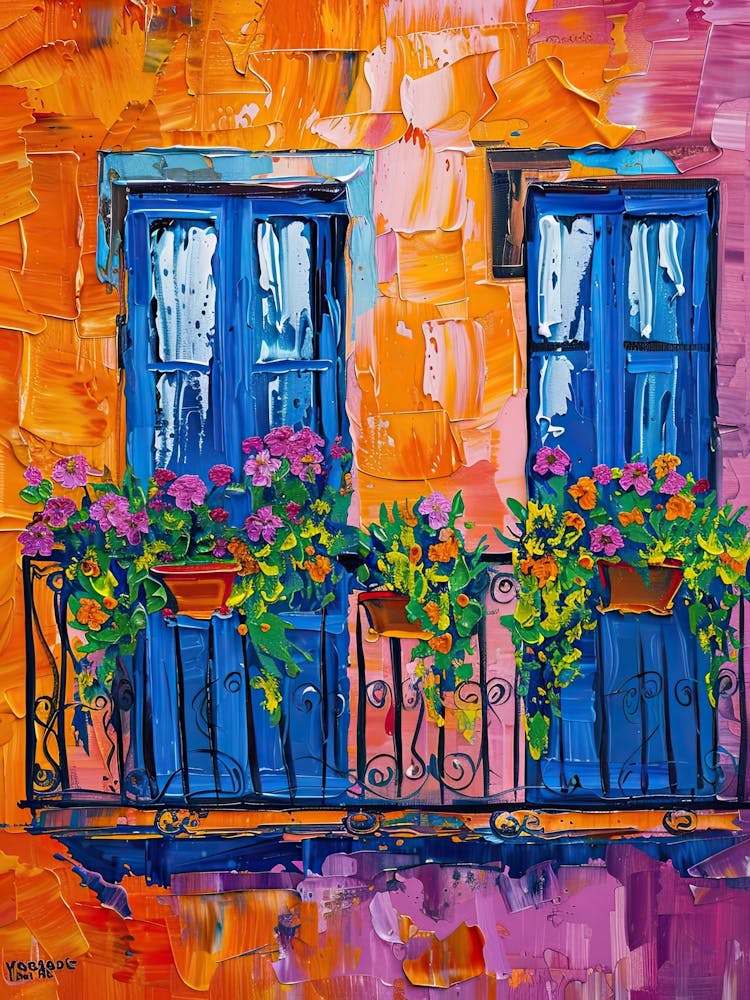 Balcony Painting In Barcelona 3