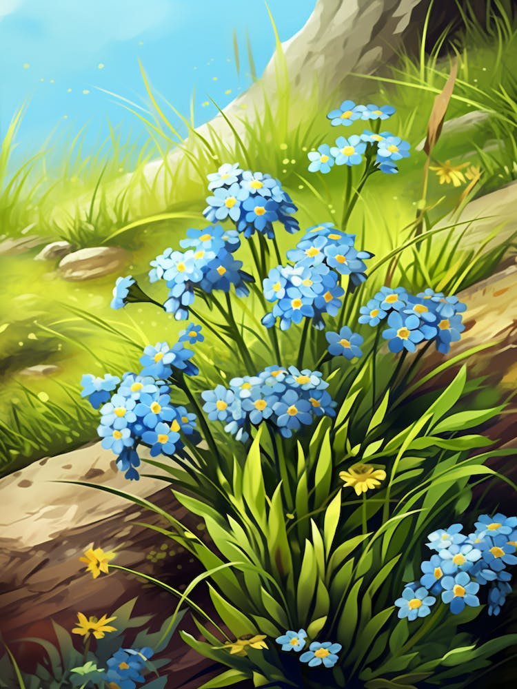 Vergissmeinnicht Wildblume In Feuchtgebieten (2)