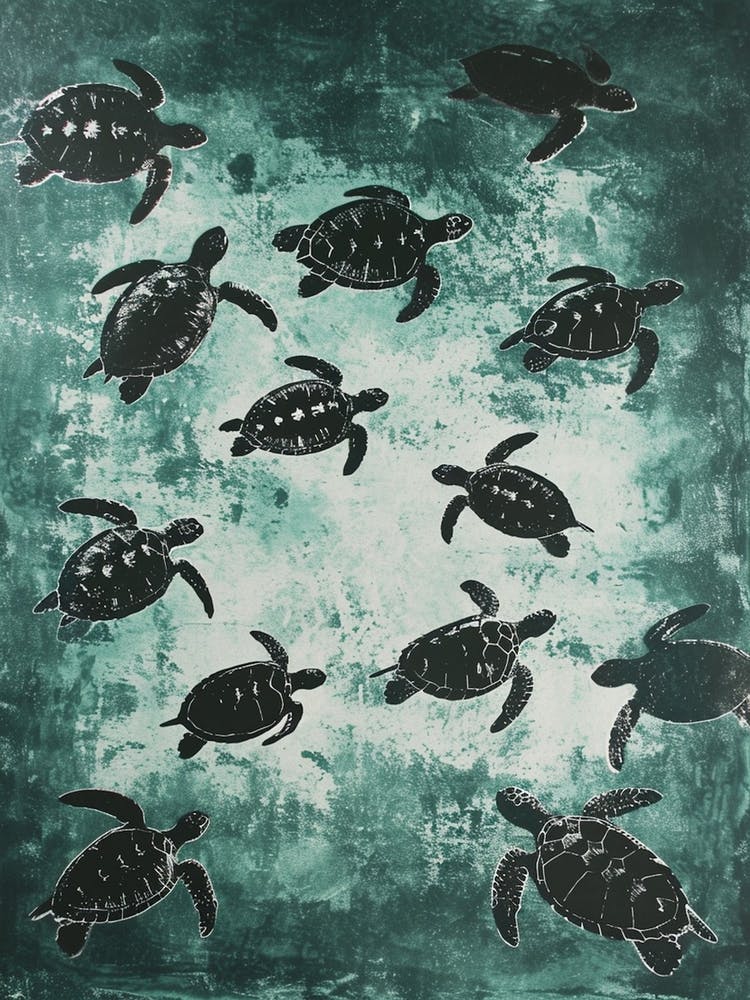 Sea Turtle Wallpaper Inspired Pattern