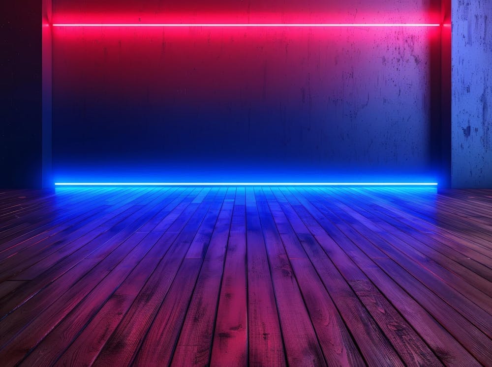 Blue And Red Neon Lights