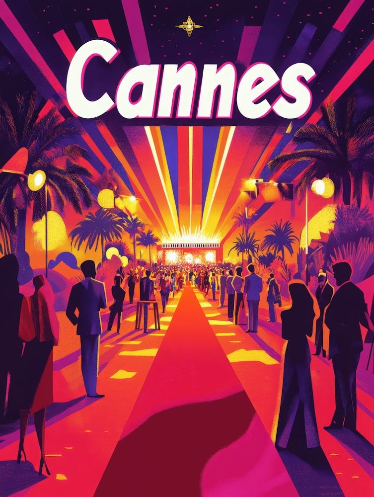 Aihrgdesign A 1970s Inspired Travel Poster For Cannes 3