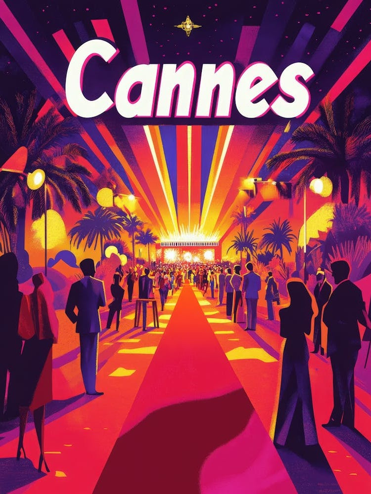 Aihrgdesign A 1970s Inspired Travel Poster For Cannes 3