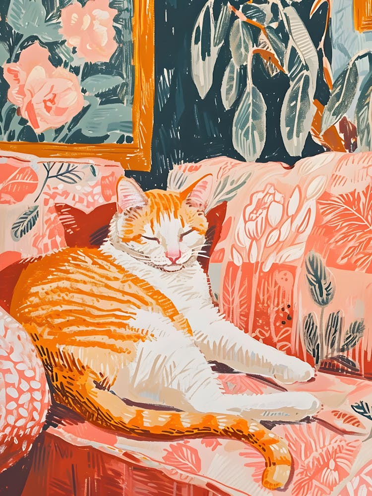 Cat On Couch 1