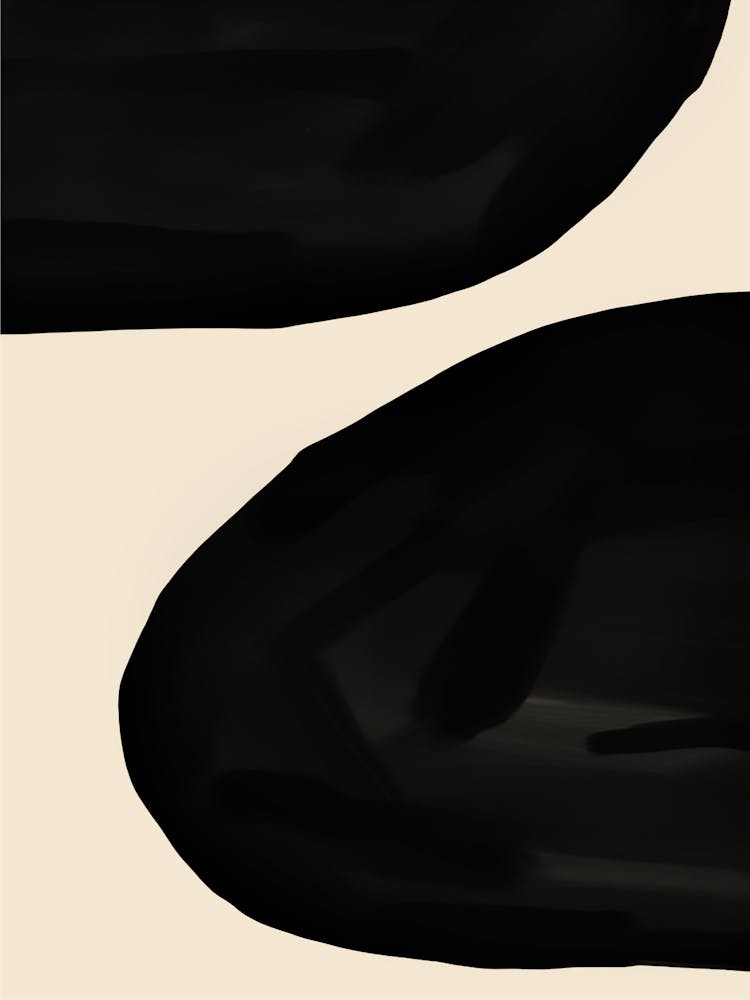 Black And Beige Abstract Painting 7