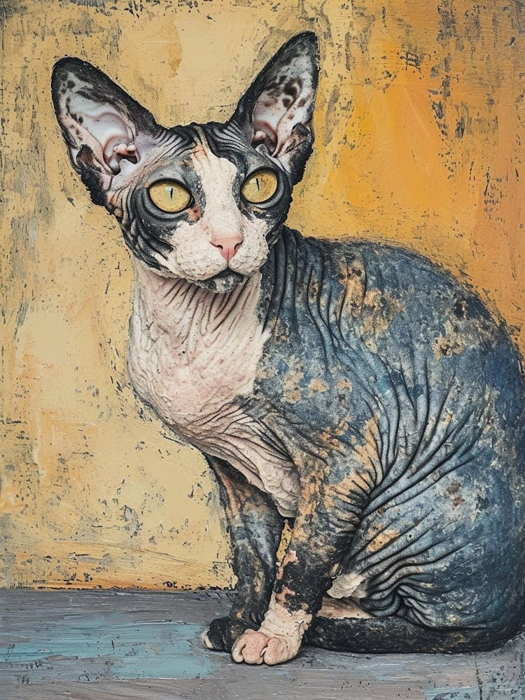 Cornish Rex Relief Illustration 3