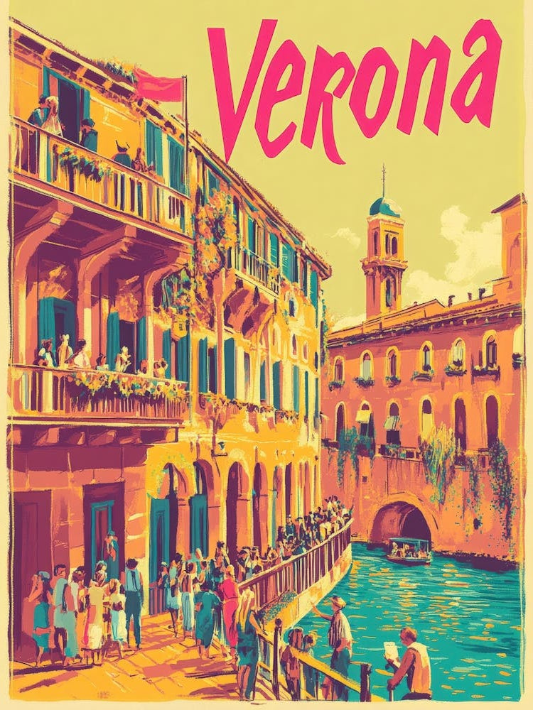 Aihrgdesign A 1970s Inspired Travel Poster For Verona Depicti 258ed8d4 C7b8 40c7 96b7 Cad0e7f0f5a8 1