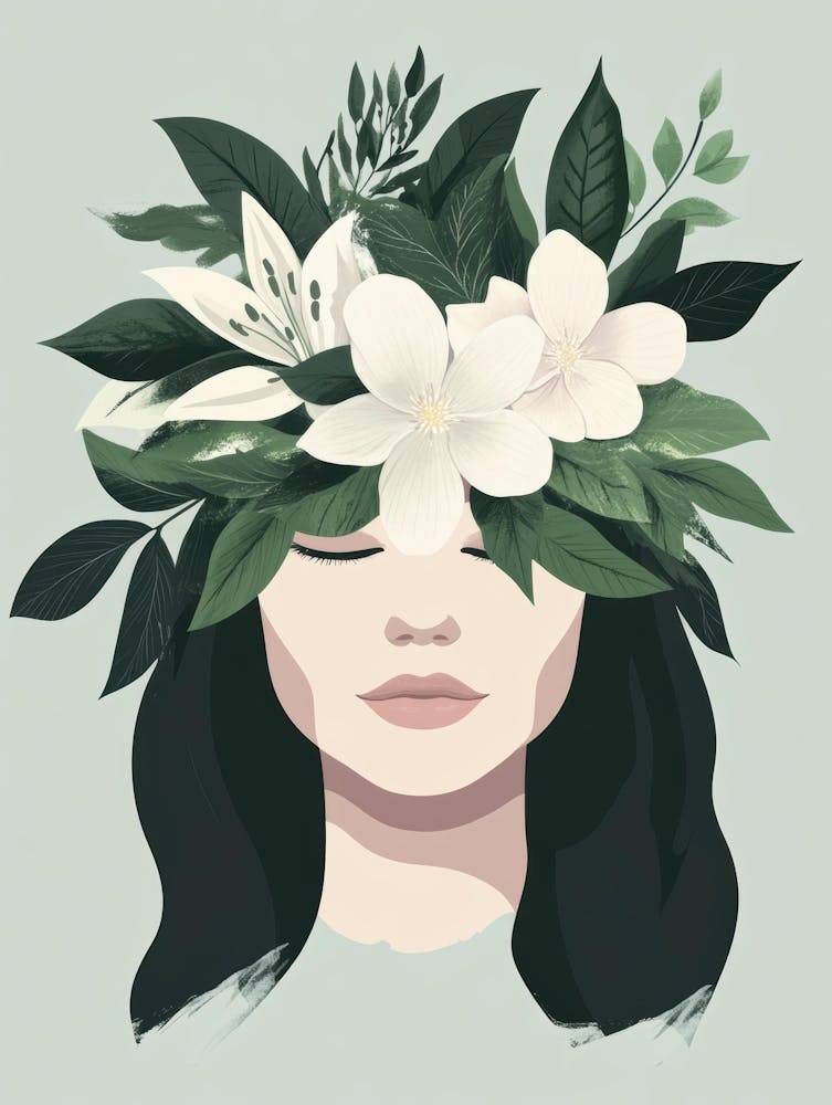 Woman With A Flower Crown 1