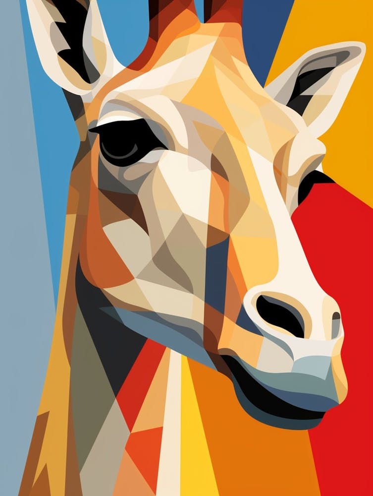 Giraffe Minimalist Abstract 1